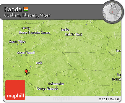 Physical Panoramic Map of Kanda