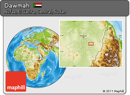 Physical Location Map of Dawmah