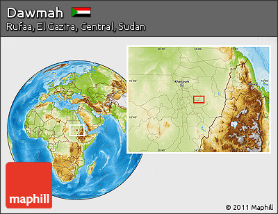 Physical Location Map of Dawmah