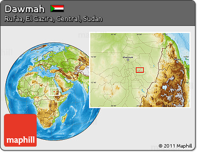 Physical Location Map of Dawmah