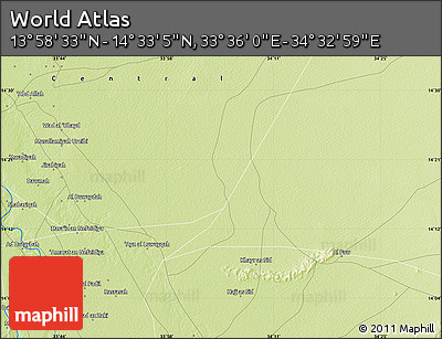 Physical Map of the Area around 14° 15' 49" N, 34° 4' 30" E