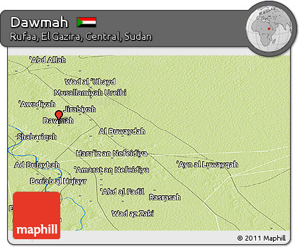 Physical Panoramic Map of Dawmah