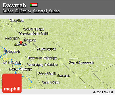 Physical Panoramic Map of Dawmah
