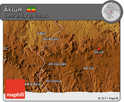 Physical 3D Map of Āksum