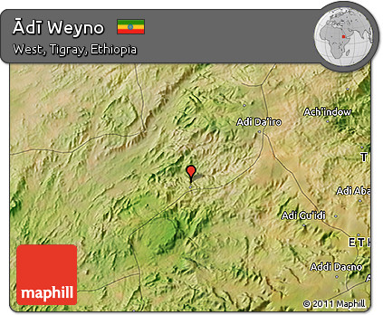 Satellite 3D Map of Ādī Weyno