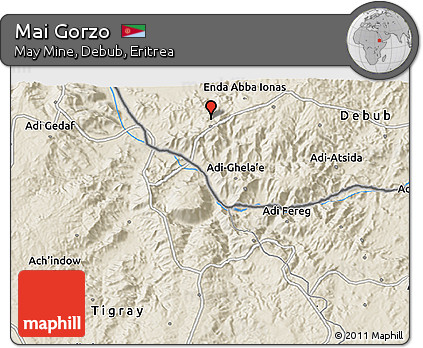 Shaded Relief 3D Map of Mai Gorzo
