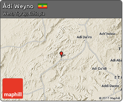 Shaded Relief 3D Map of Ādī Weyno