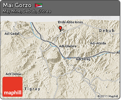 Shaded Relief 3D Map of Mai Gorzo