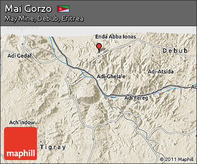 Shaded Relief 3D Map of Mai Gorzo