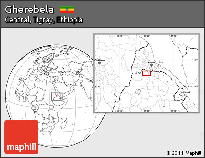 Blank Location Map of Gherebela