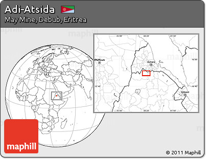 Blank Location Map of Adi-Atsida