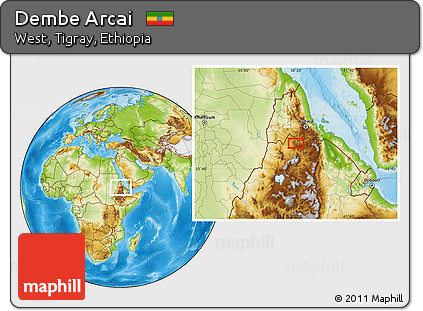 Physical Location Map of Dembe Arcai