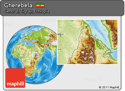 Physical Location Map of Gherebela