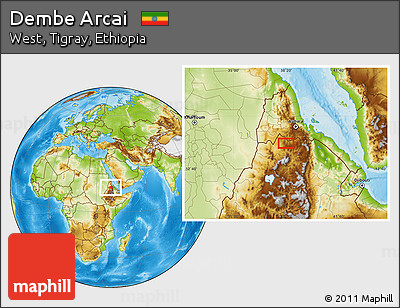 Physical Location Map of Dembe Arcai