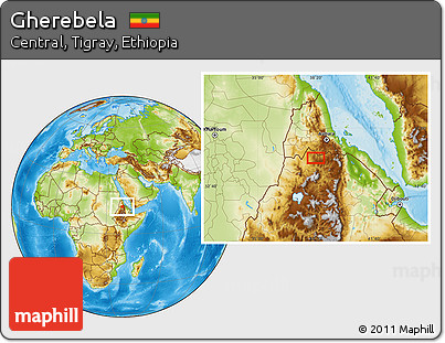 Physical Location Map of Gherebela