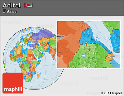 Political Location Map of Adital