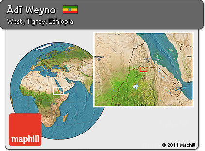 Satellite Location Map of Ādī Weyno