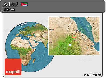 Satellite Location Map of Adital