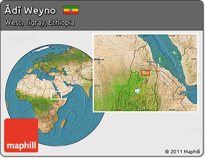 Satellite Location Map of Ādī Weyno