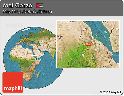 Satellite Location Map of Mai Gorzo