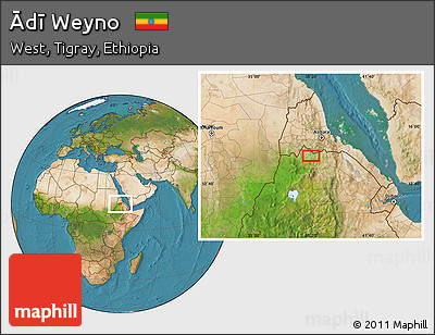 Satellite Location Map of Ādī Weyno