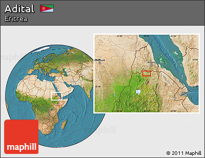 Satellite Location Map of Adital