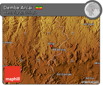 Physical Map of Dembe Arcai