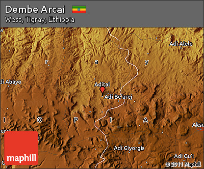 Physical Map of Dembe Arcai