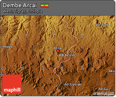 Physical Map of Dembe Arcai