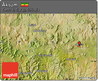 Satellite Map of Āksum