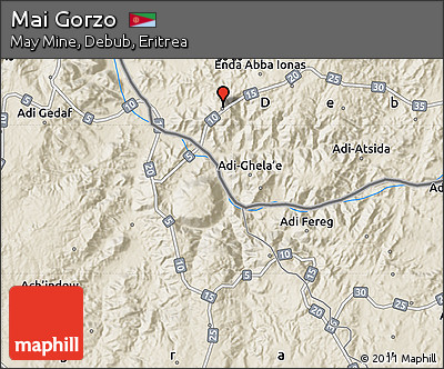 Shaded Relief Map of Mai Gorzo