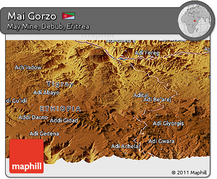 Physical Panoramic Map of Mai Gorzo