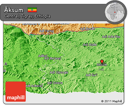 Political Panoramic Map of Āksum