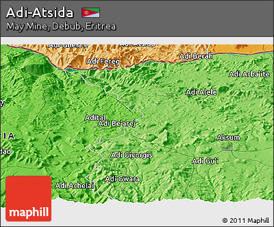 Political Panoramic Map of Adi-Atsida