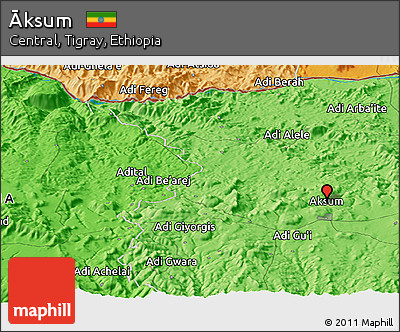 Political Panoramic Map of Āksum