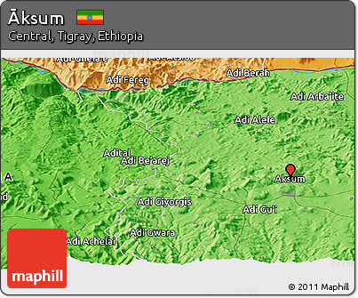 Political Panoramic Map of Āksum