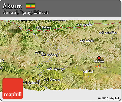 Satellite Panoramic Map of Āksum