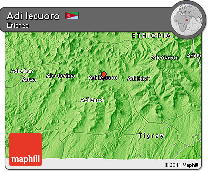 Political 3D Map of Adi Iecuoro