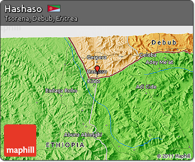 Political 3D Map of Hashaso