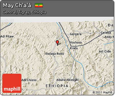 Shaded Relief 3D Map of May Ch'a'ā