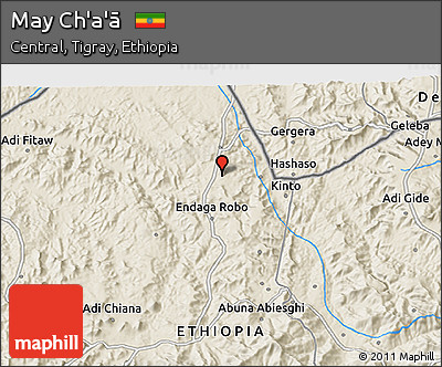 Shaded Relief 3D Map of May Ch'a'ā