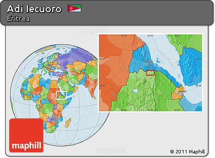 Political Location Map of Adi Iecuoro