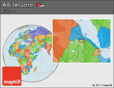 Political Location Map of Adi Iecuoro