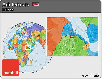 Political Location Map of Adi Iecuoro