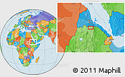 Political Location Map of Ādey Me`at