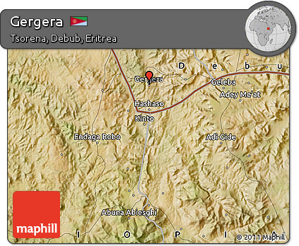 Satellite Map of Gergera