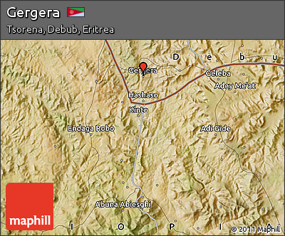 Satellite Map of Gergera