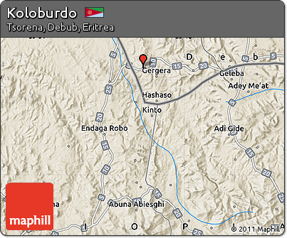 Shaded Relief Map of Koloburdo