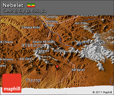 Physical Panoramic Map of Nebelet