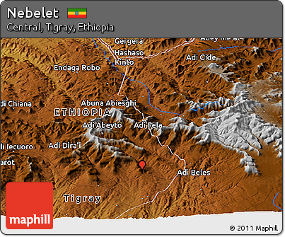 Physical Panoramic Map of Nebelet